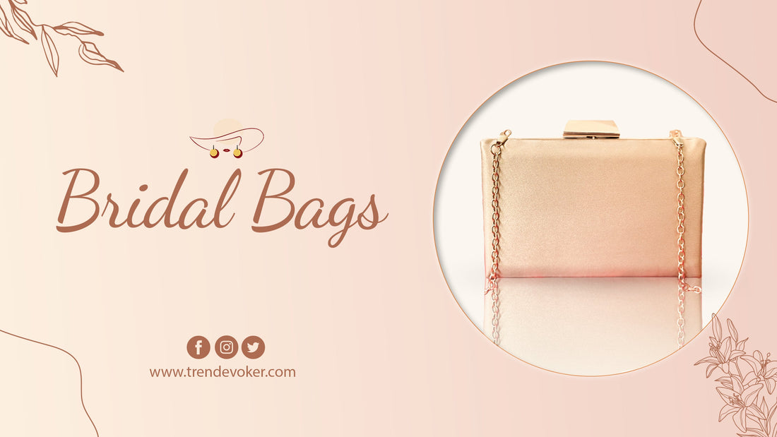 Elegant pearl and gold bridal clutches for weddings in Pakistan – TrendEvoker collection 2026.