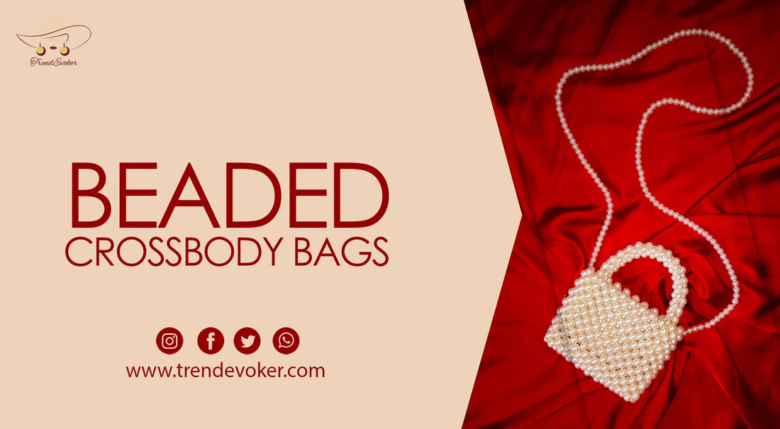 Stylish handmade beaded and leather crossbody bags for women in Pakistan.