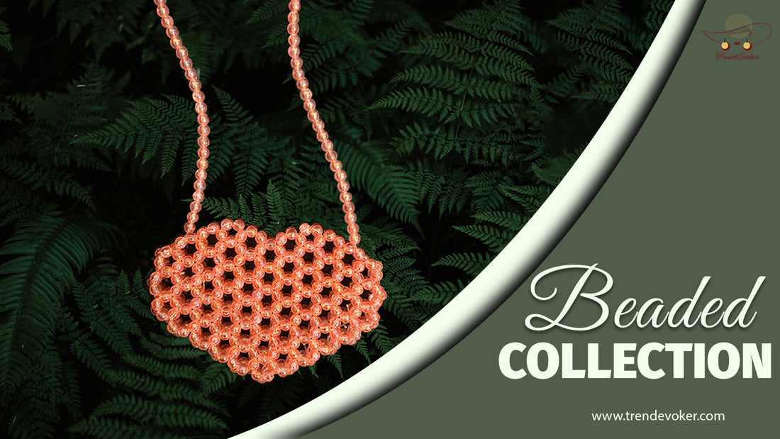 Handcrafted beaded pearl crossbody bag for women in Pakistan – TrendEvoker collection.
