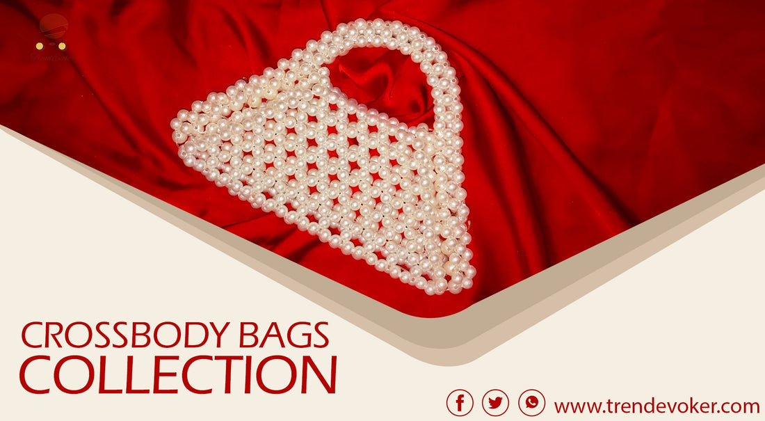 Elegant pearl crossbody handbag for women – perfect for parties and weddings in Pakistan.