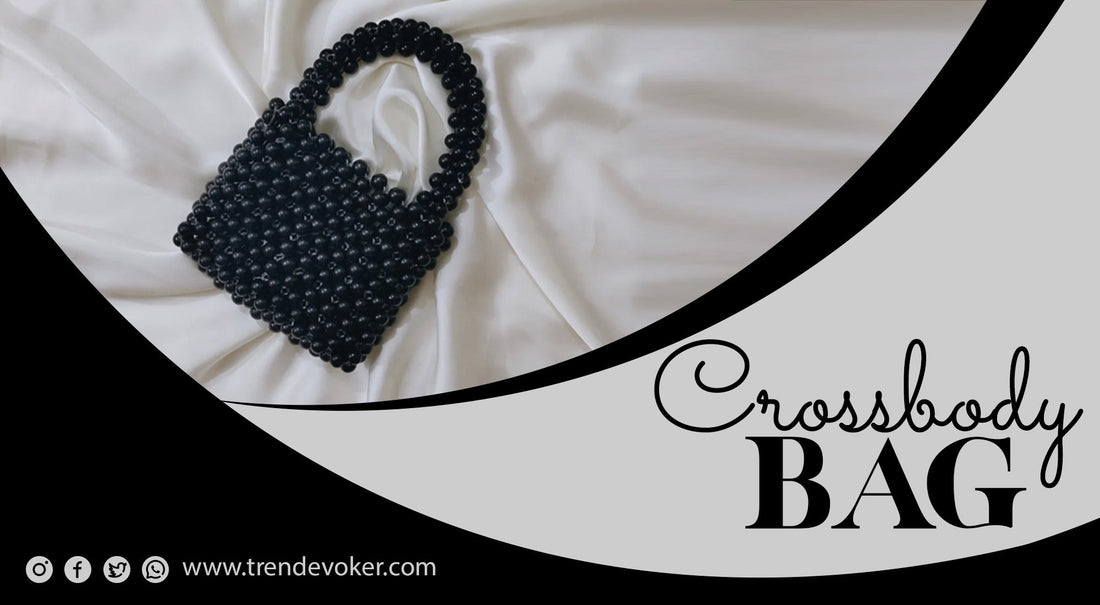 Stylish crossbody bag for college student in Pakistan – TrendEvoker branded pearl and beaded handbag collection for women.