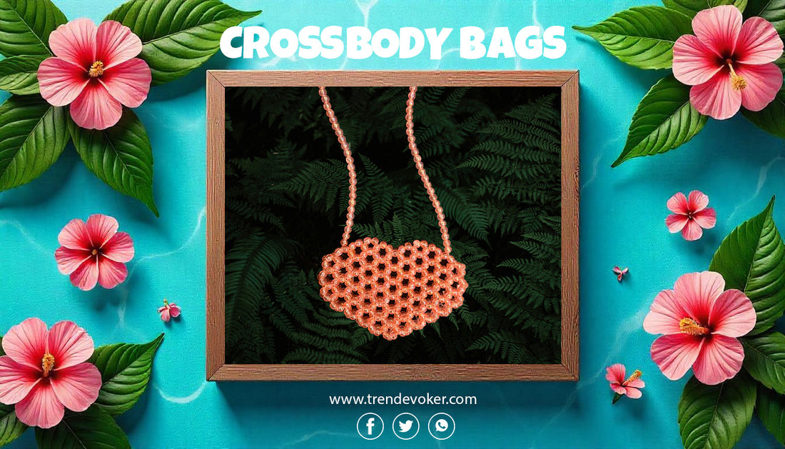 Stylish crossbody bag for women in Pakistan – leather, beaded and pearl options available online at TrendEvoker.