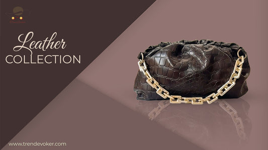 Artisan crafting a genuine leather tote bag in Pakistan at TrendEvoker workshop.