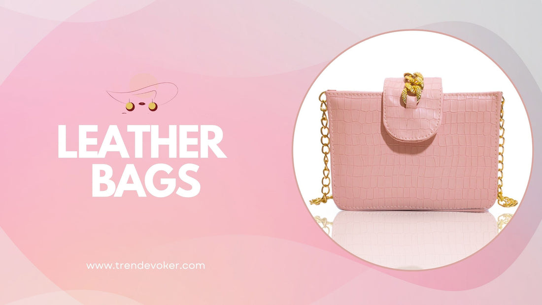 Elegant leather tote handbag for women in Pakistan – TrendEvoker.
