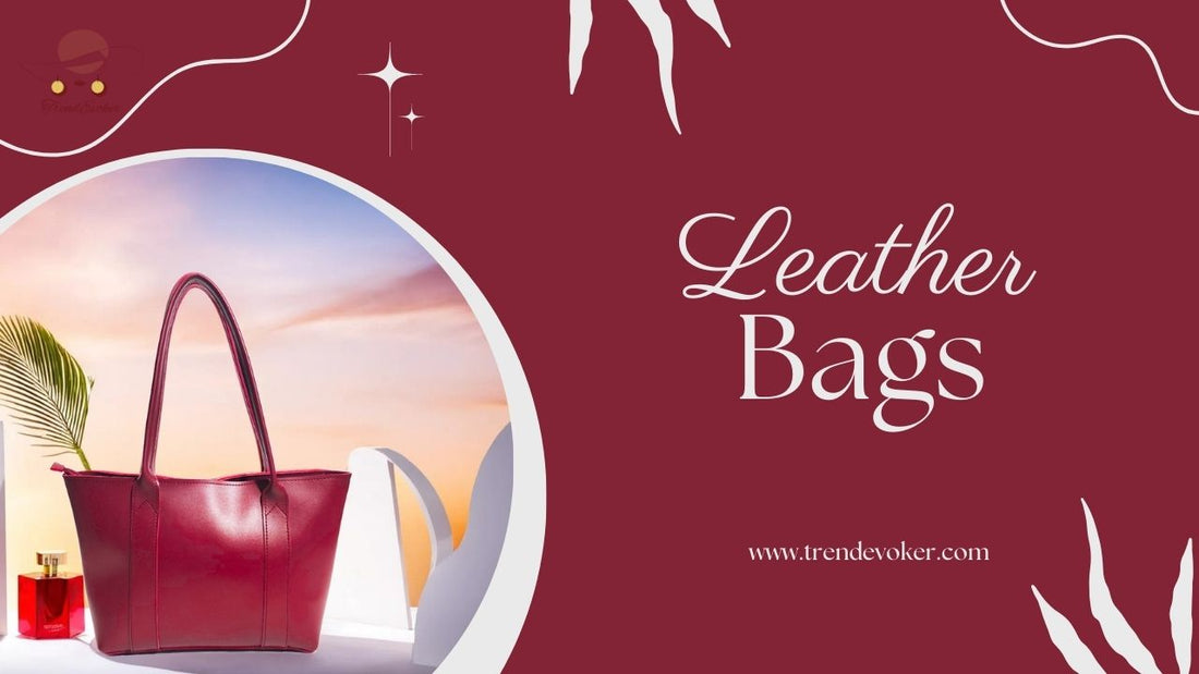 A collection of premium leather bags for women in Pakistan, including totes, purses, and crossbody bags.