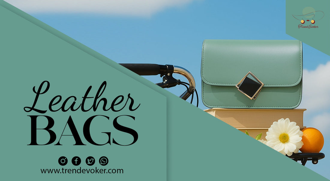 Elegant leather handbags, crossbody bags, and tote bags for women in Pakistan by TrendEvoker – premium genuine leather products with nationwide delivery.