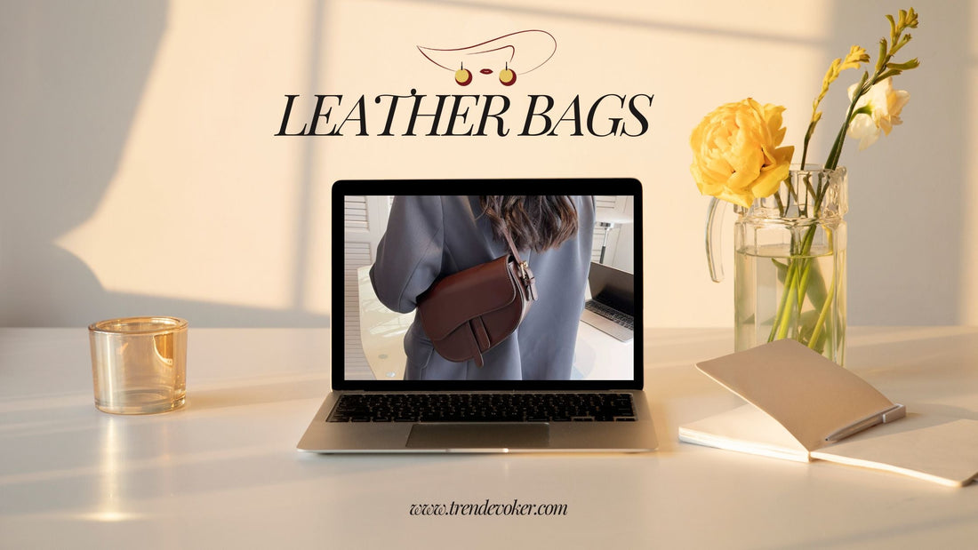 Woman styling a genuine leather crossbody bag with a casual outfit in Pakistan.