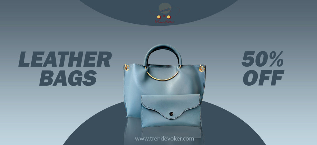 Woman carrying a genuine leather crossbody bag in rain, protecting it with a tote cover in Pakistan.