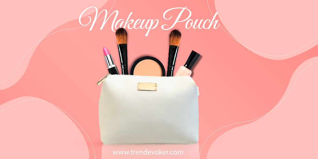 Artisan-made leather makeup pouch and luxury travel bags for women in Pakistan by TrendEvoker.