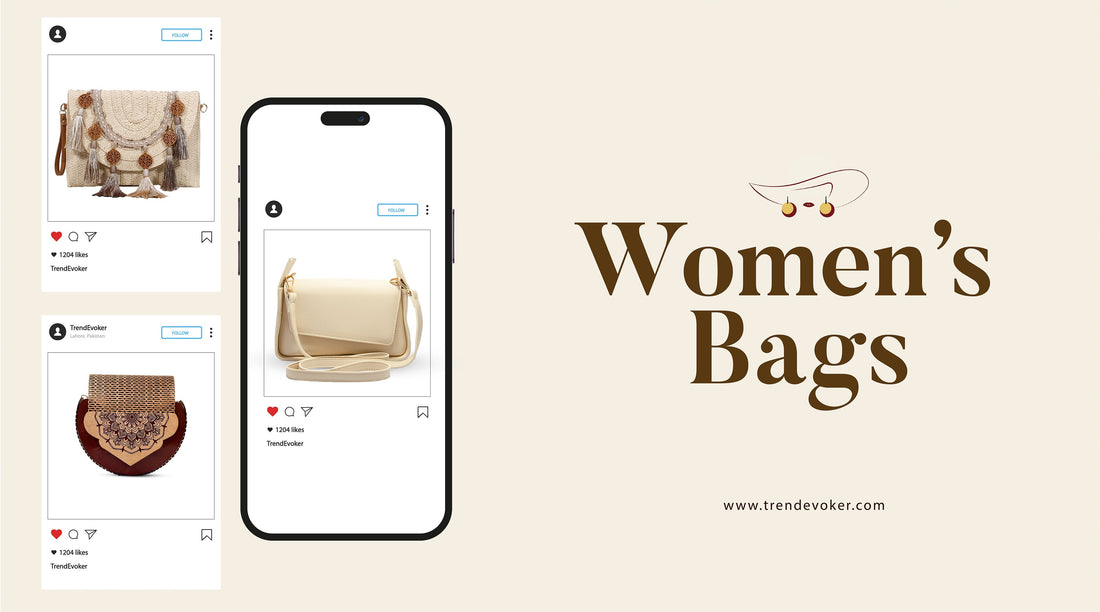 Trendy tote bags, clutches, and crossbody bags in Pakistan – Shop the best branded handbags online with TrendEvoker.