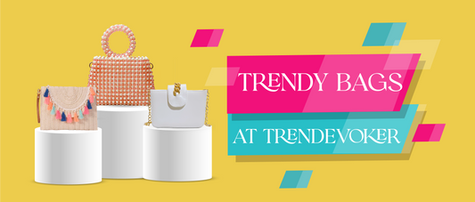A modern leather handbag from TrendEvoker’s 2025 collection, showcasing innovative Pakistani design with intricate detailing and contemporary style.