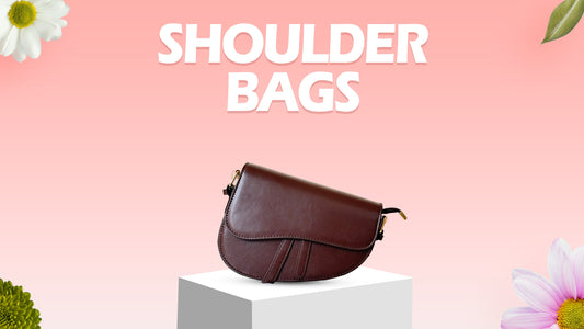 Branded shoulder bags for women in Pakistan including leather crossbody, tote and velvet handbags by TrendEvoker.