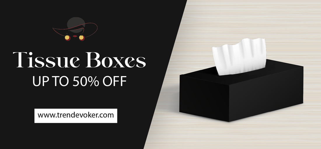 Elegant acrylic tissue box on a wooden table, perfect for modern home and office decor in Pakistan.