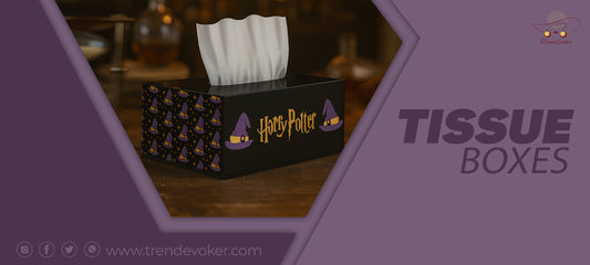Designer tissue box matching a luxury Pakistani living room interior.