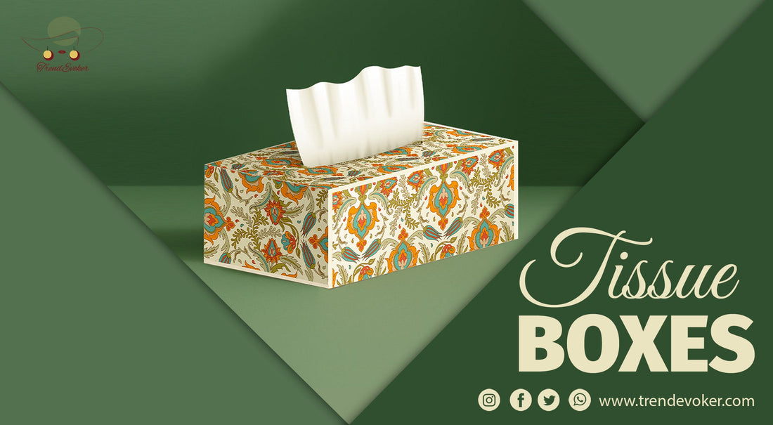 Elegant designer tissue boxes for car and home use in Pakistan – 2025 collection by TrendEvoker.