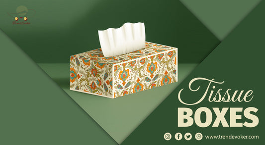 Elegant designer tissue boxes for car and home use in Pakistan – 2025 collection by TrendEvoker.