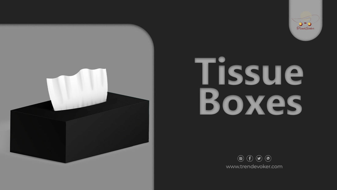 Acrylic tissue box cover with modern design for homes in Pakistan.