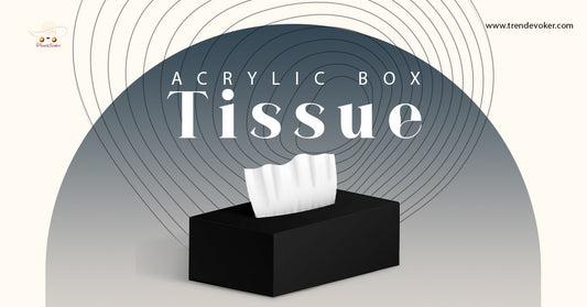 Decorative acrylic tissue box holder for Eid home decor in Pakistan.