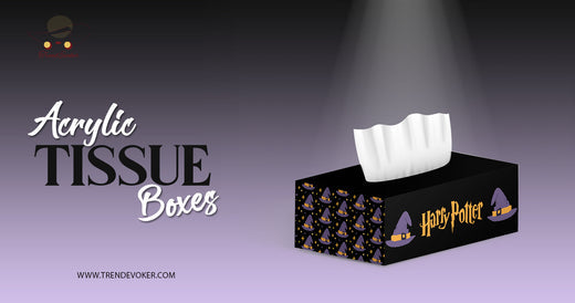 Stylish acrylic tissue box and Harry Potter-inspired tissue box designs available in Pakistan.