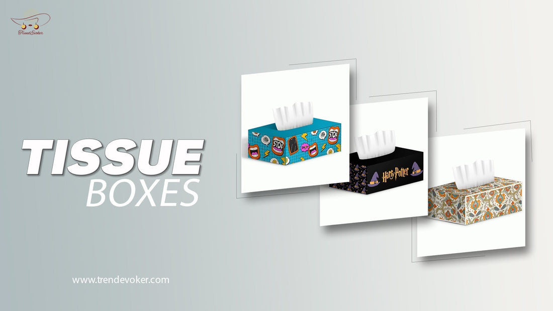 Modern acrylic and Harry Potter-themed tissue boxes for home, office, and car decor in Pakistan by TrendEvoker.