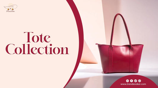 Stylish leather tote bags and large handbags for women in Pakistan by TrendEvoker.