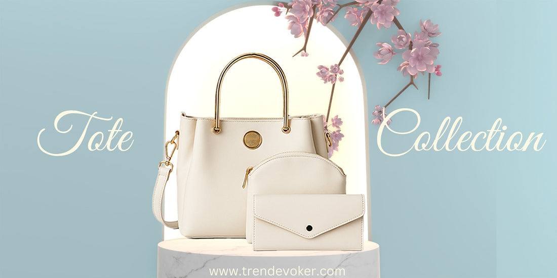 Stylish leather tote bags for women in Pakistan – TrendEvoker work and travel collection.