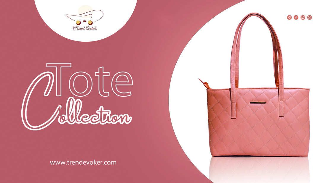 Elegant Pakistani woman holding a leather tote bag – Shop TrendEvoker’s tote bags and handbags online in Pakistan.