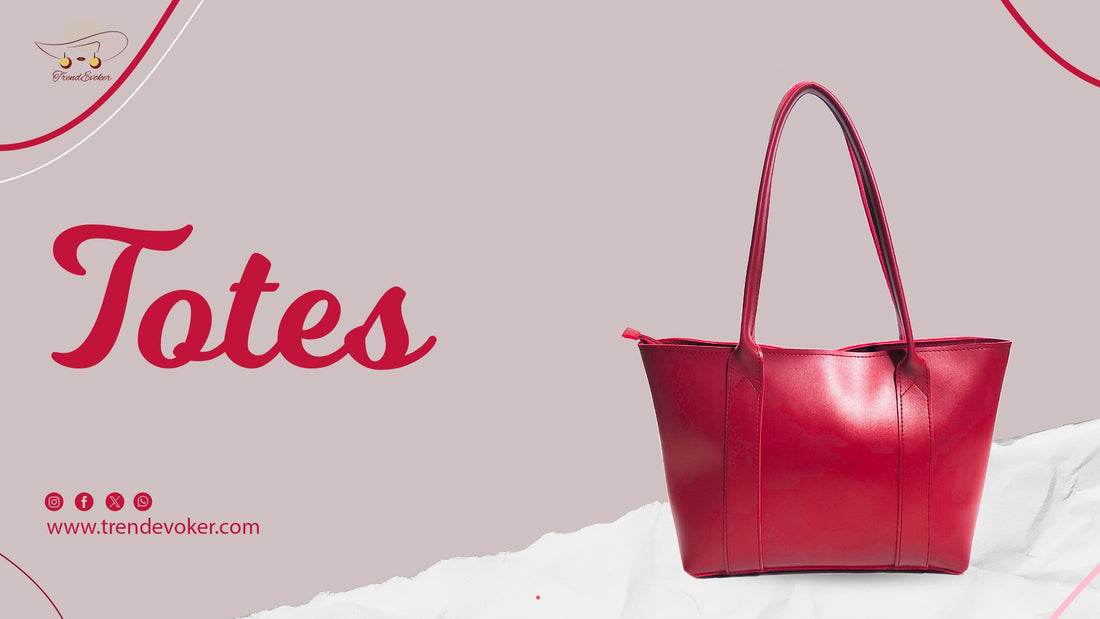 Stylish leather tote bag for women – TrendEvoker collection of affordable tote bags in Pakistan for work, travel, and daily use.