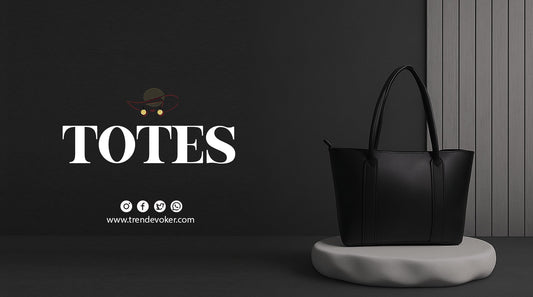 Stylish leather tote bags for women in Pakistan – spacious, affordable handbags by TrendEvoker.
