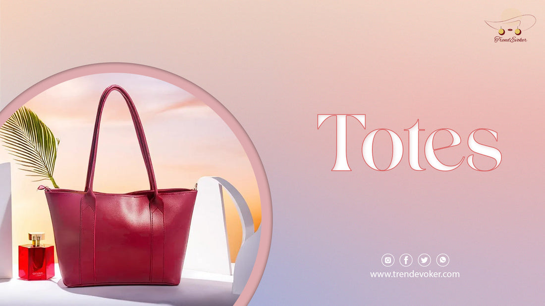 Stylish large leather tote bag for women on sale in Pakistan at TrendEvoker.