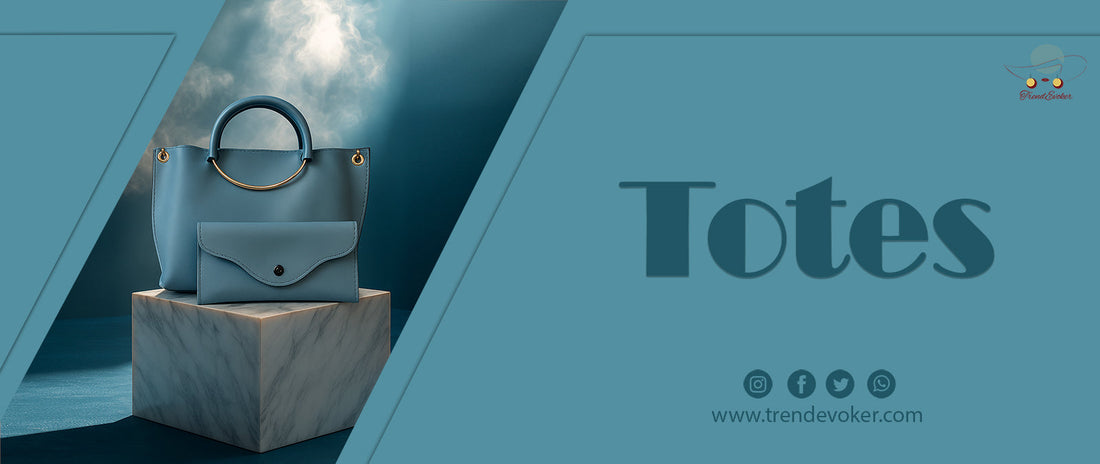 Stylish leather tote bags for women in Pakistan by TrendEvoker.