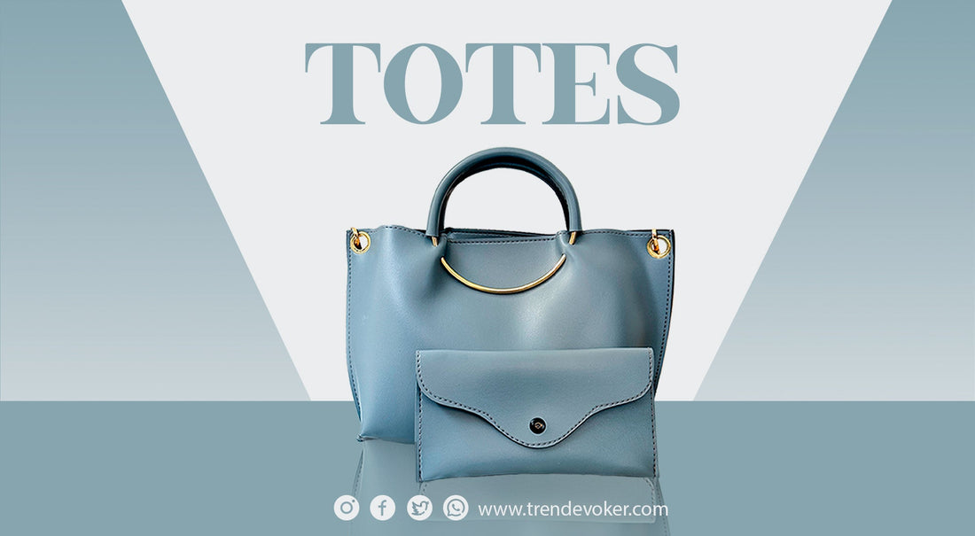 Stylish and affordable leather tote bags for women in Pakistan by TrendEvoker.