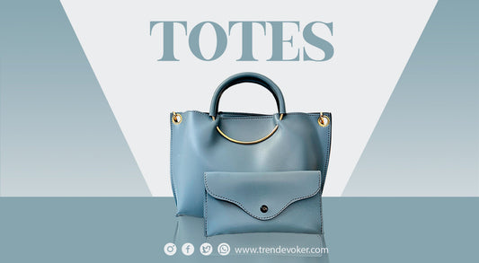 Stylish and affordable leather tote bags for women in Pakistan by TrendEvoker.