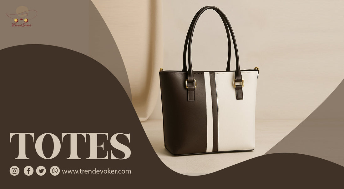 Stylish leather tote bag for women in Pakistan – TrendEvoker collection of premium large tote bags for work, university, and everyday use.