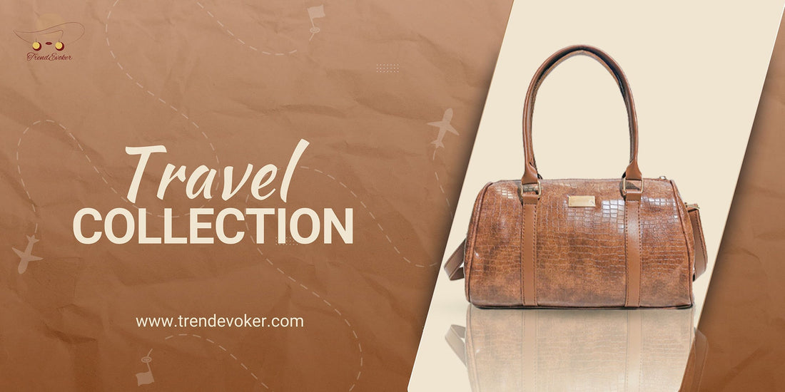 Premium waterproof leather travel bags for women in Pakistan – tote, duffle & crossbody styles available at TrendEvoker.