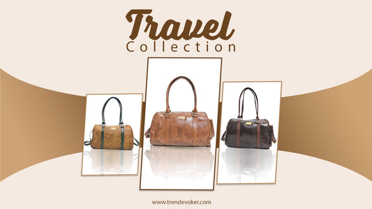 Premium Leather Travel Duffle Bag for Women – TrendEvoker Pakistan.