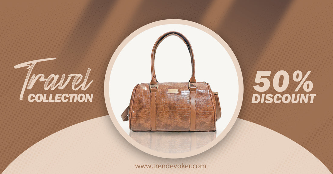Elegant woman with premium leather tote bag in Pakistan, ideal for stylish travel.