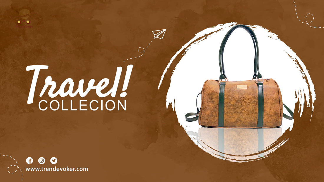 Premium leather travel bag for women in Pakistan – TrendEvoker collection.