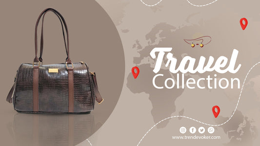Elegant leather travel bag for women in Pakistan, genuine tote and crossbody style from TrendEvoker.