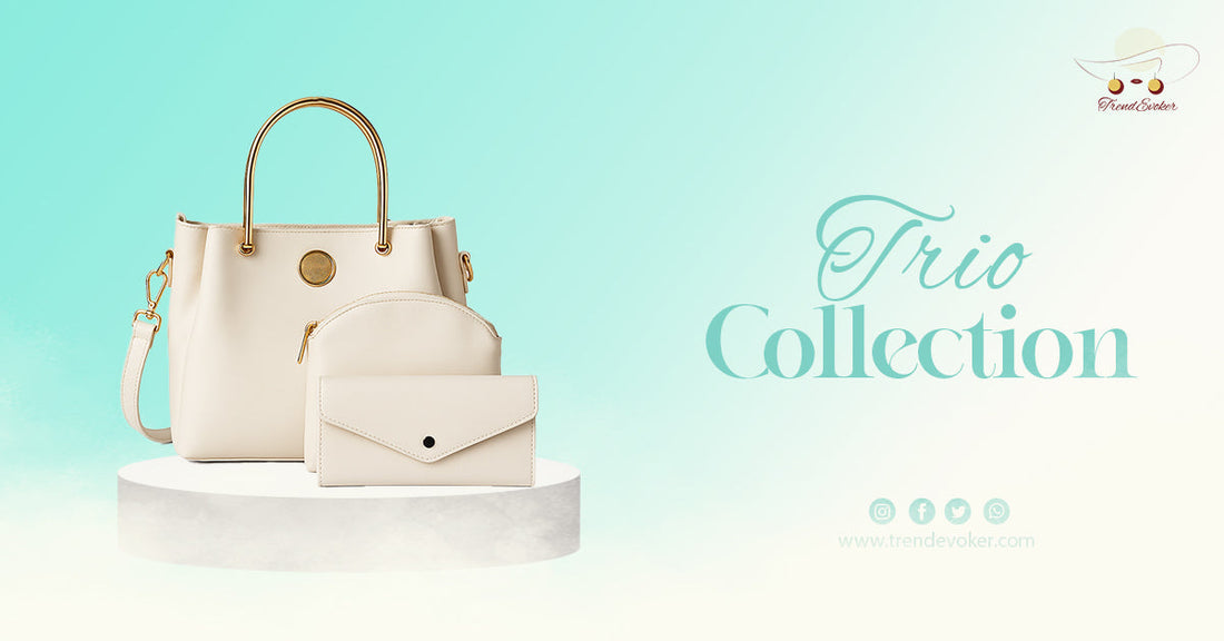 Elegant leather shoulder bags, designer crossbody bags & branded clutches for women in Pakistan by TrendEvoker.