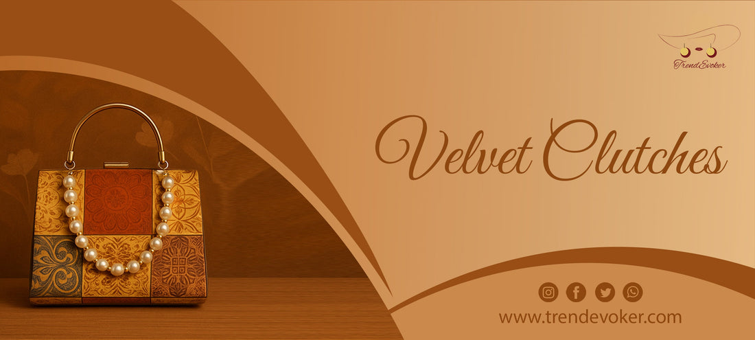Elegant velvet shoulder bag for women – TrendEvoker Pakistan collection.