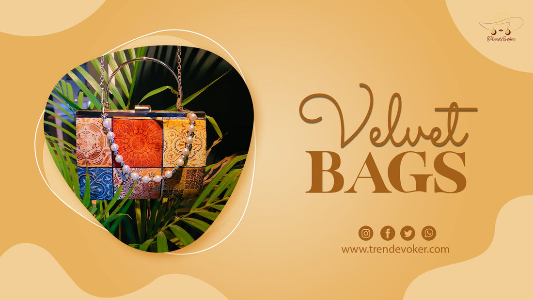 Luxury velvet shoulder bag for women available online in Pakistan.