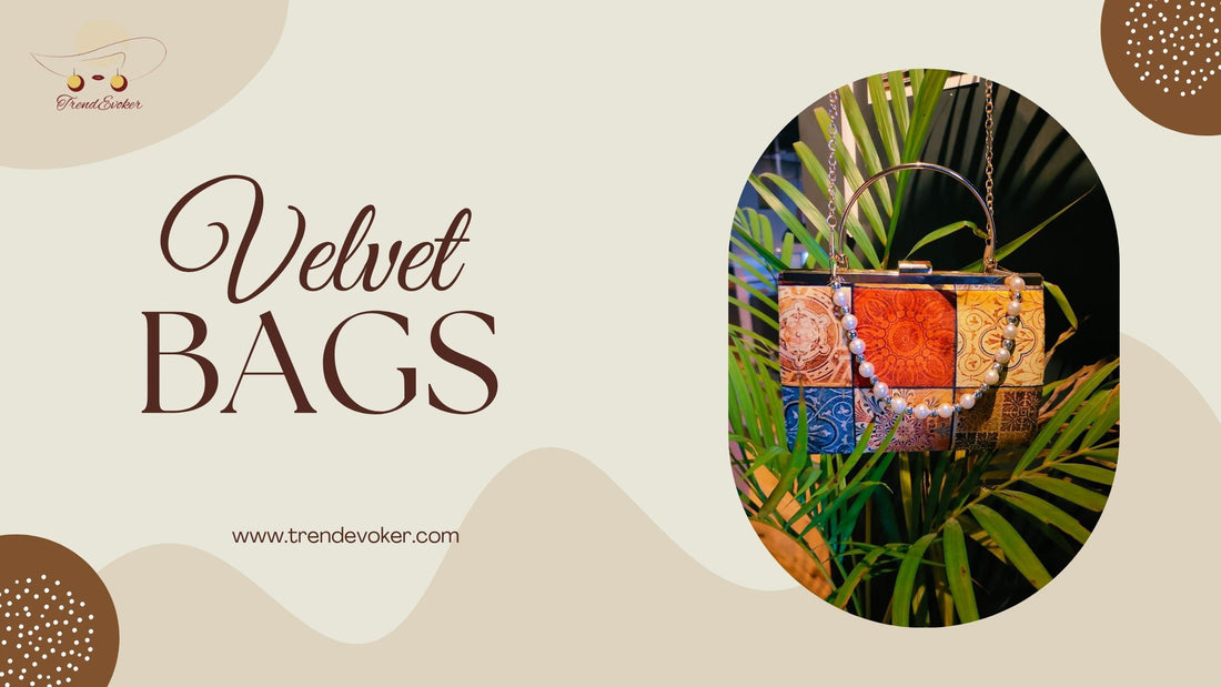 Elegant velvet shoulder bag for women in Pakistan – TrendEvoker 2025 Collection.