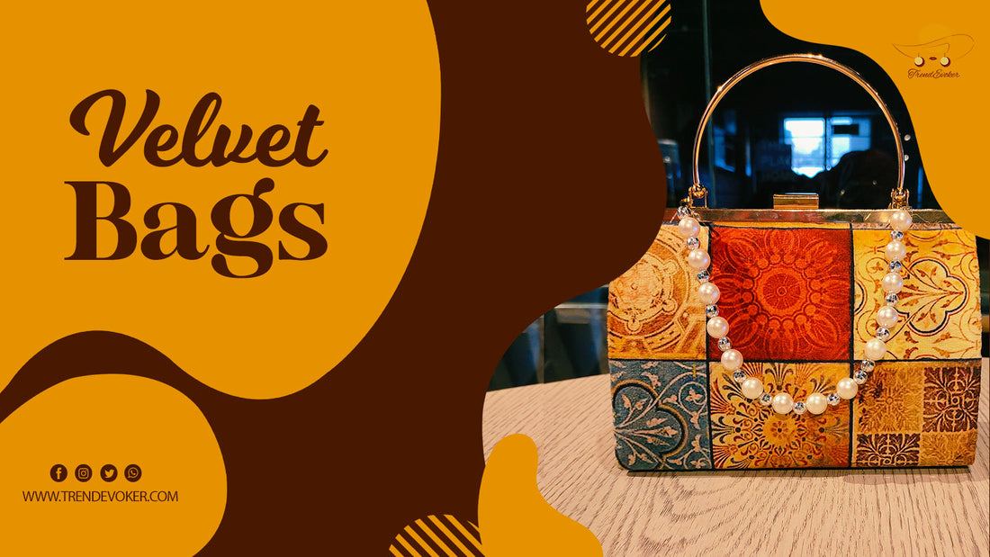Elegant velvet shoulder bags and clutches for women in Pakistan – available during TrendEvoker’s huge winter & Eid sale 2025.