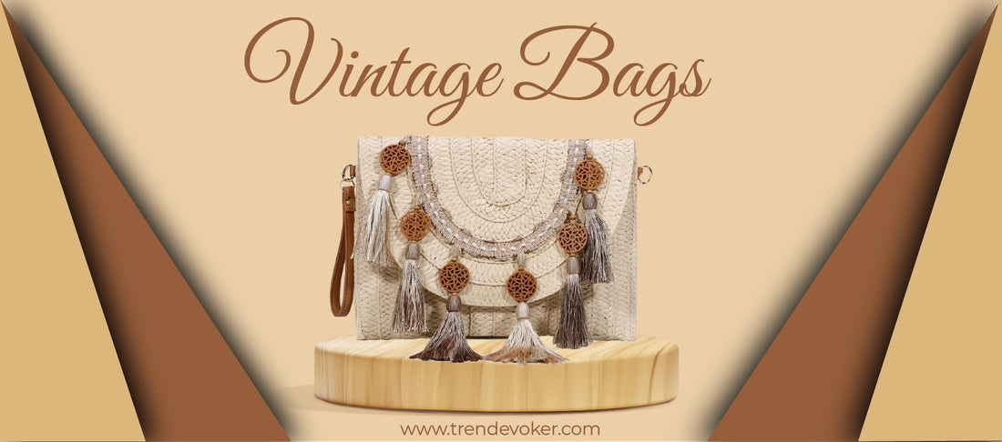 Stylish vintage clutch bags and handmade boho purses for women in Pakistan from TrendEvoker collection.
