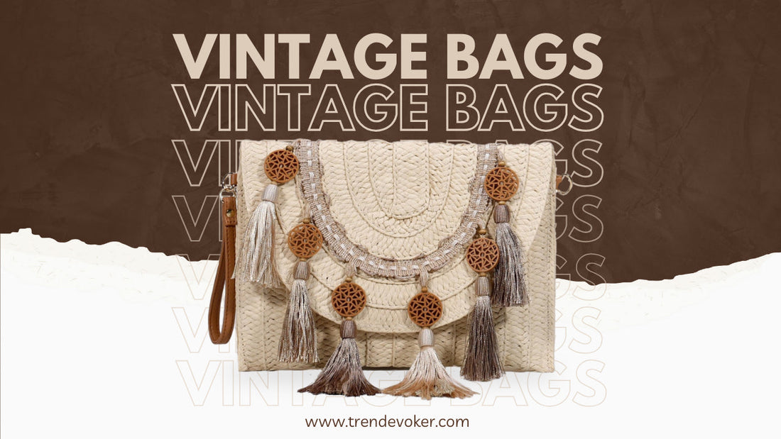 Pakistani woman holding a handmade wicker fringe handbag — perfect clutch bag for summer beach trips and formal occasions.