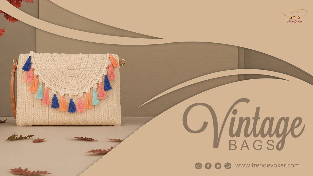 Handmade vintage-style clutch bag for women in Pakistan by TrendEvoker – perfect for weddings, beach trips, and everyday fashion.