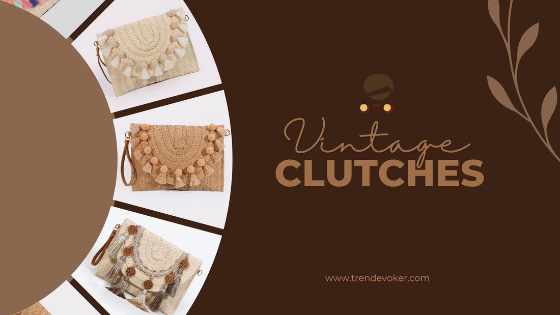 Elegant vintage clutch bag with gold detailing for women in Pakistan.
