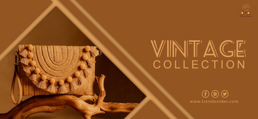 Handmade vintage clutch bags and boho purses for women in Pakistan – TrendEvoker collection featuring fringe, wicker, and designer bags.