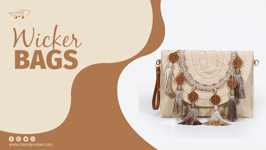 Handmade Wicker Fringe Bag – Stylish Beach & Clutch Bag for Women in Pakistan.